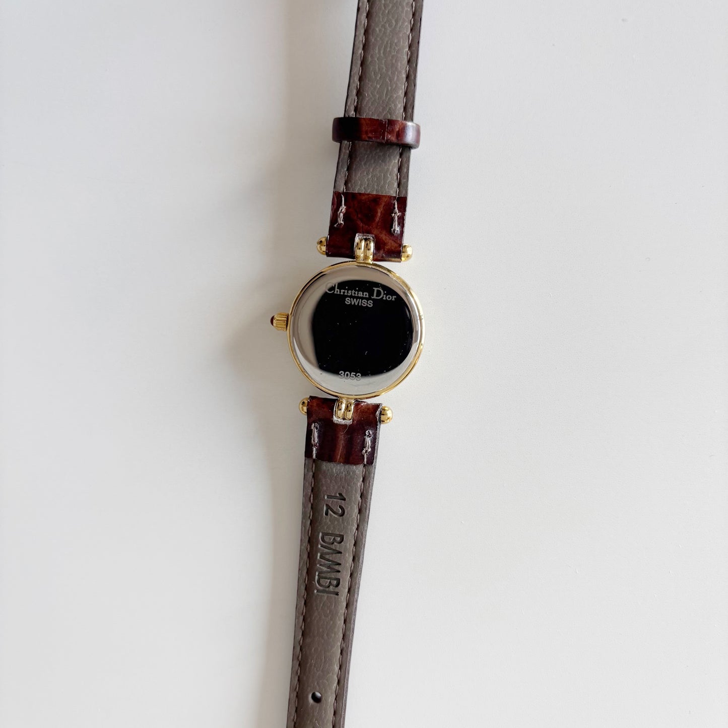 Dior 1990s Seashell Dial Gold Plated Watch