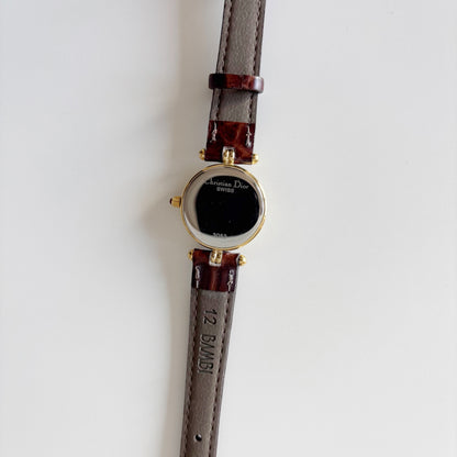 Dior 1990s Seashell Dial Gold Plated Watch