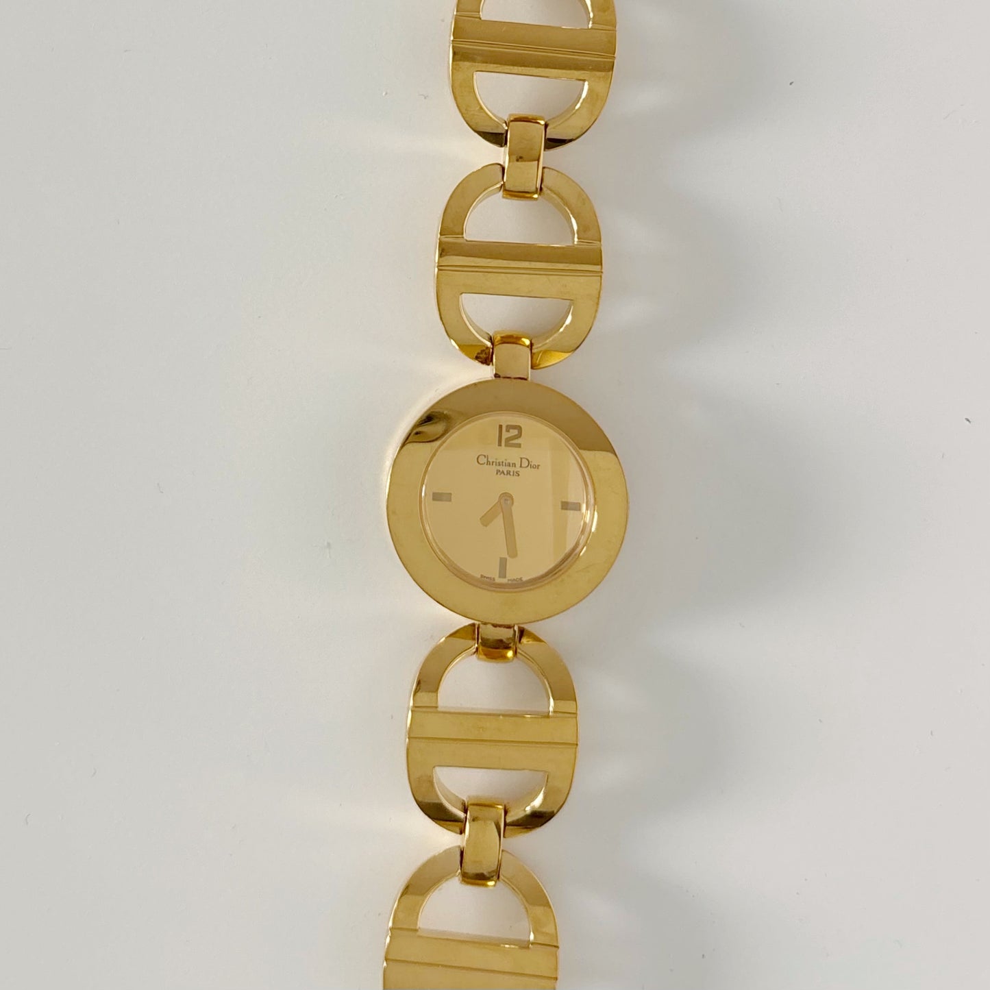 Dior Early 2000s Malice Mirror Dial Gold Plated Watch