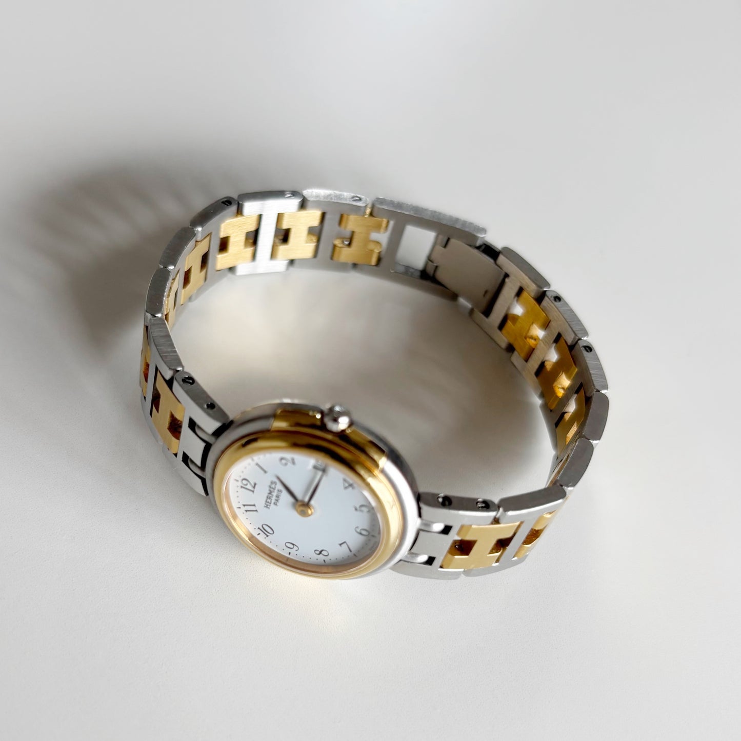 Hermes 1990s Windsor Two Tone Watch