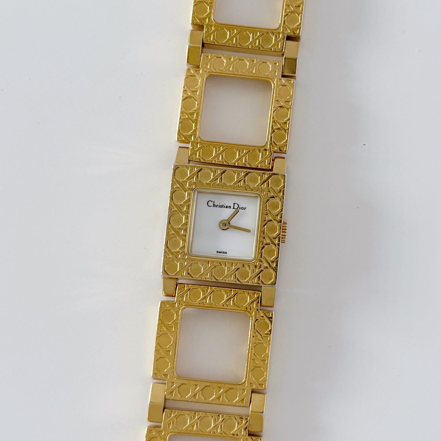 Dior Early 2000s La Parisienne Gold Plated Interchangeable Watch