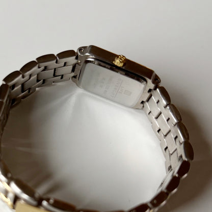 Givenchy 1990s Tank Two Tone Watch