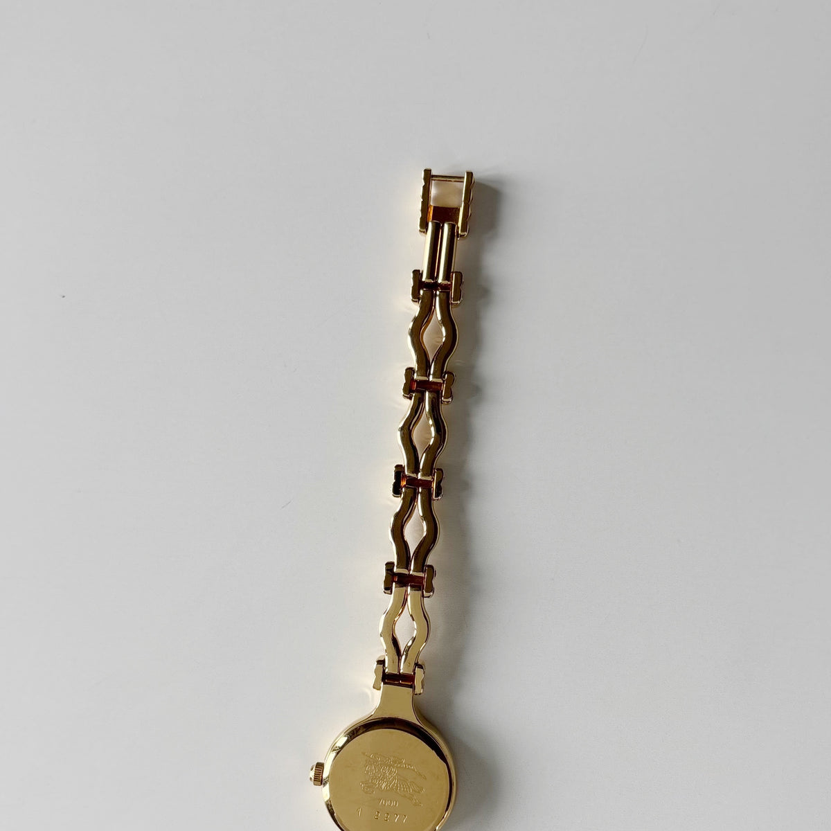 Burberry 1990s Round Dial Gold Plated Watch
