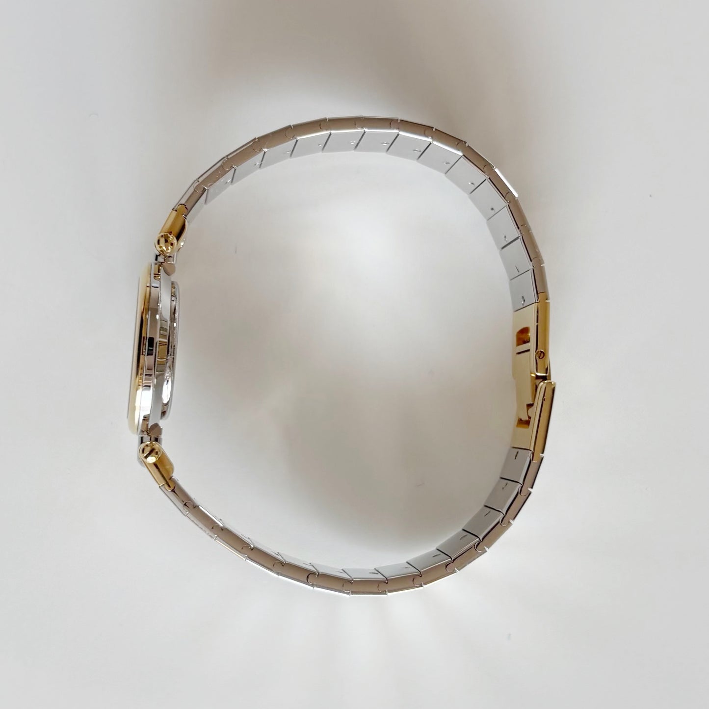 Dior 1990s Round Gold Dial Two Tone Watch