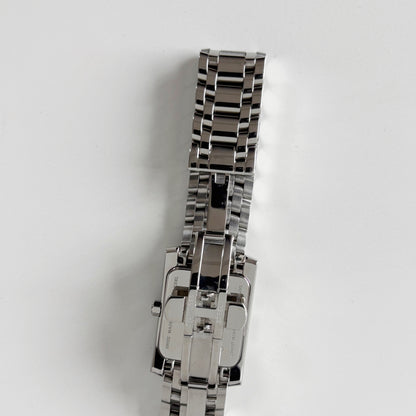 Fendi 1990s Seashell Dial Tank Stainless steel Watch
