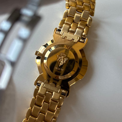 Gucci 1980s Round Dial Gold Plated Watch (Large)