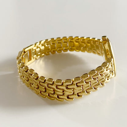 Dior 1990s Seashell Dial Gold Plated Watch