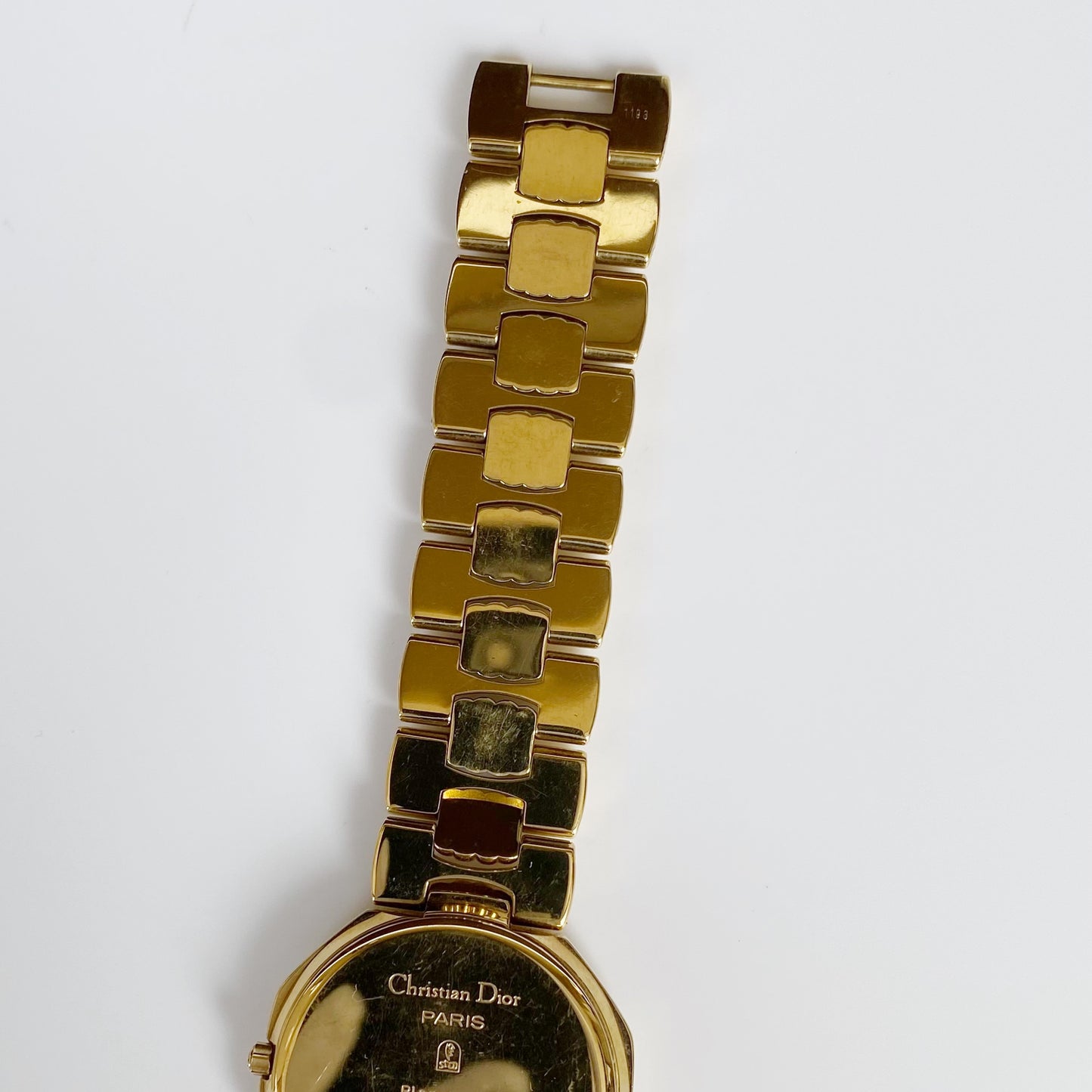 Dior 1990s Octagon Date Gold Plated Watch