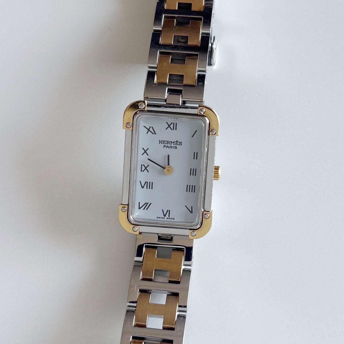 Hermes 1990s Croisier Two Tone Watch