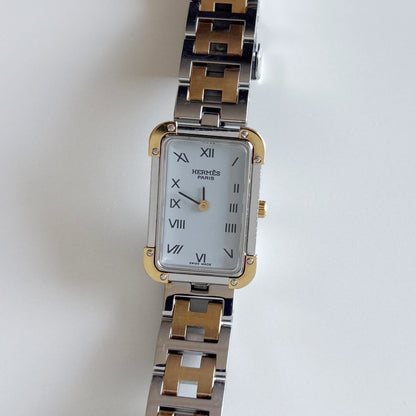 Hermes 1990s Croisier Two Tone Watch