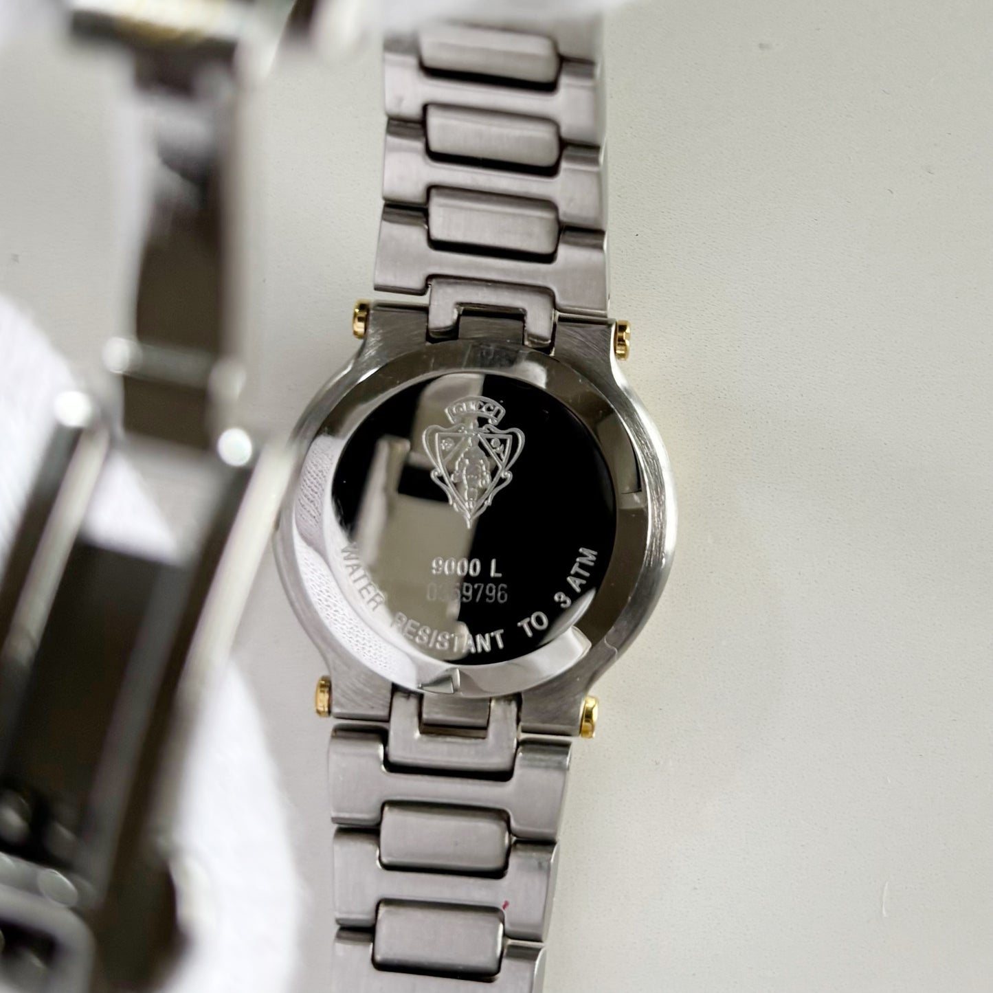 Gucci 1990s Date Round Dial Two Tone Watch