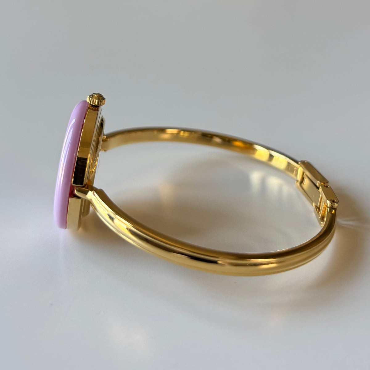 Gucci 1990s Interchangeable Bezel Gold Plated Bangle Watch with 12 bezels, case