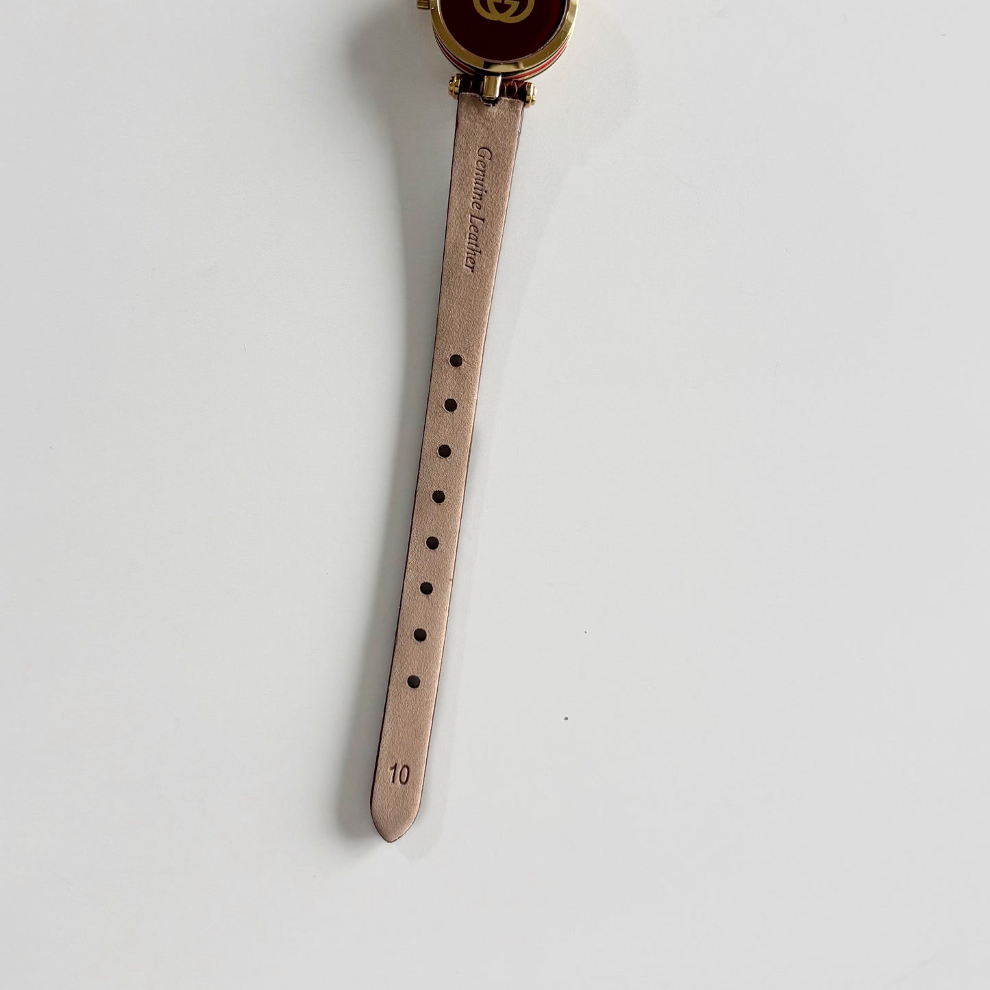 Gucci 1990s Round Dial Gold Plated Watch