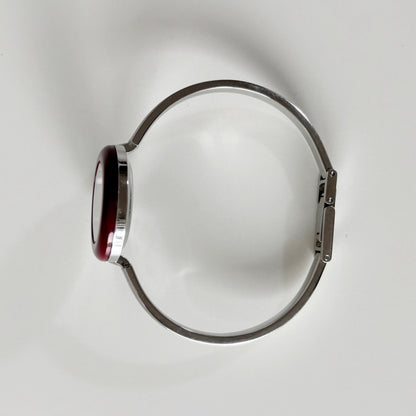 Gucci 1990s Interchangeable Bezel Stainless steel Bangle Watch with 12 bezels, case