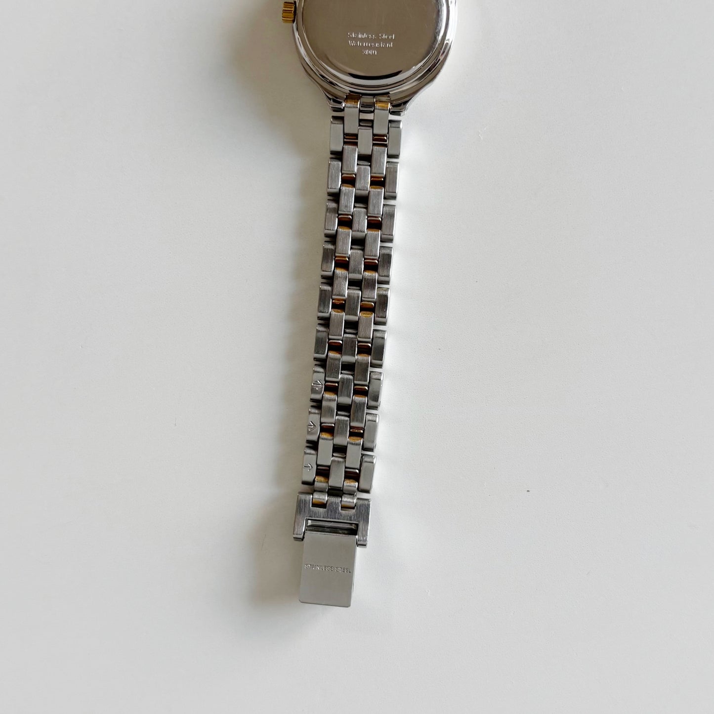 Dior 1990s Date Round Dial Two Tone Gold Plated Watch