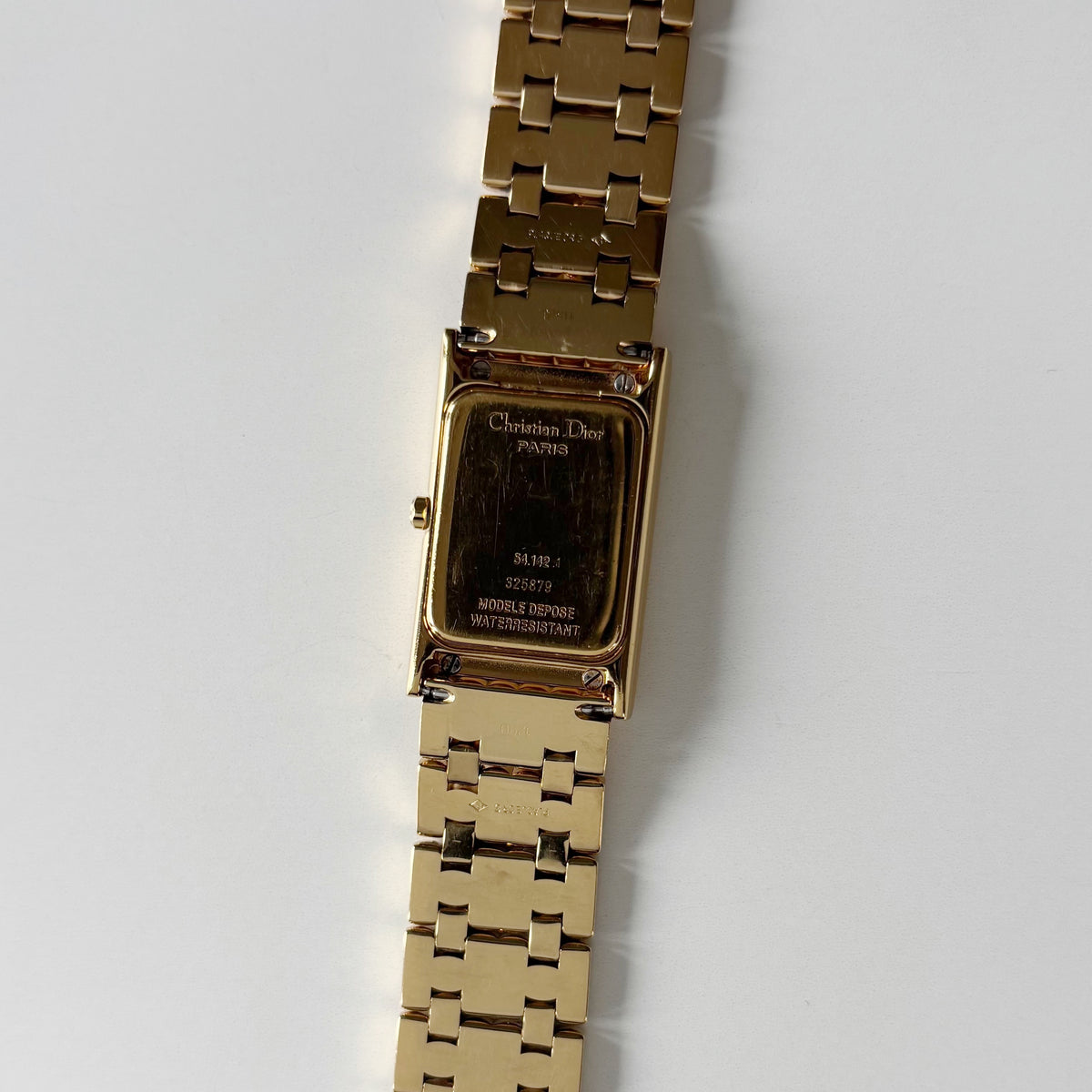 Dior 1990s Sub Second Tank Gold Plated Watch