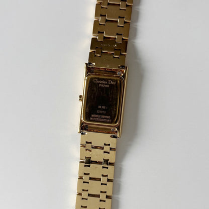 Dior 1990s Sub Second Tank Gold Plated Watch
