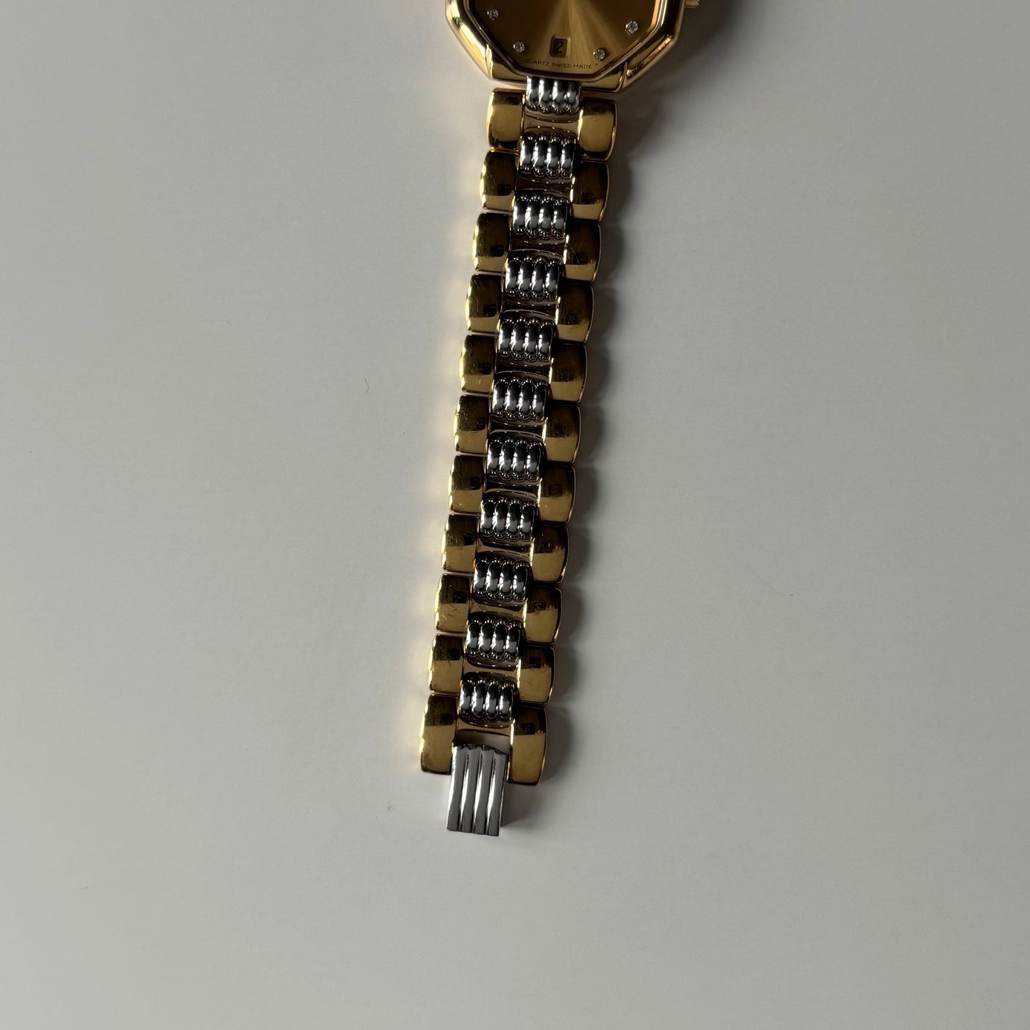 Dior 1990s Octagon Two Tone Gold Plated Watch
