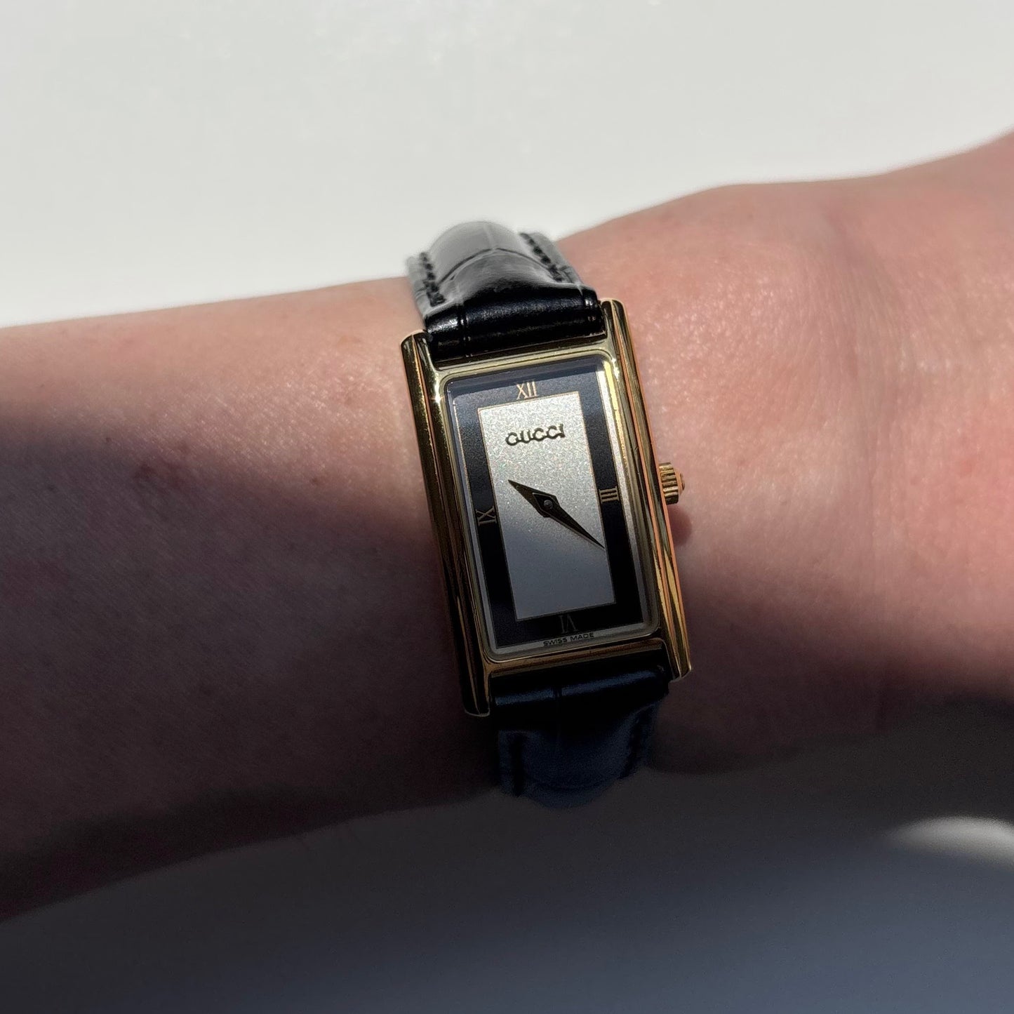 Gucci 1990s Tank Gold Plated Watch