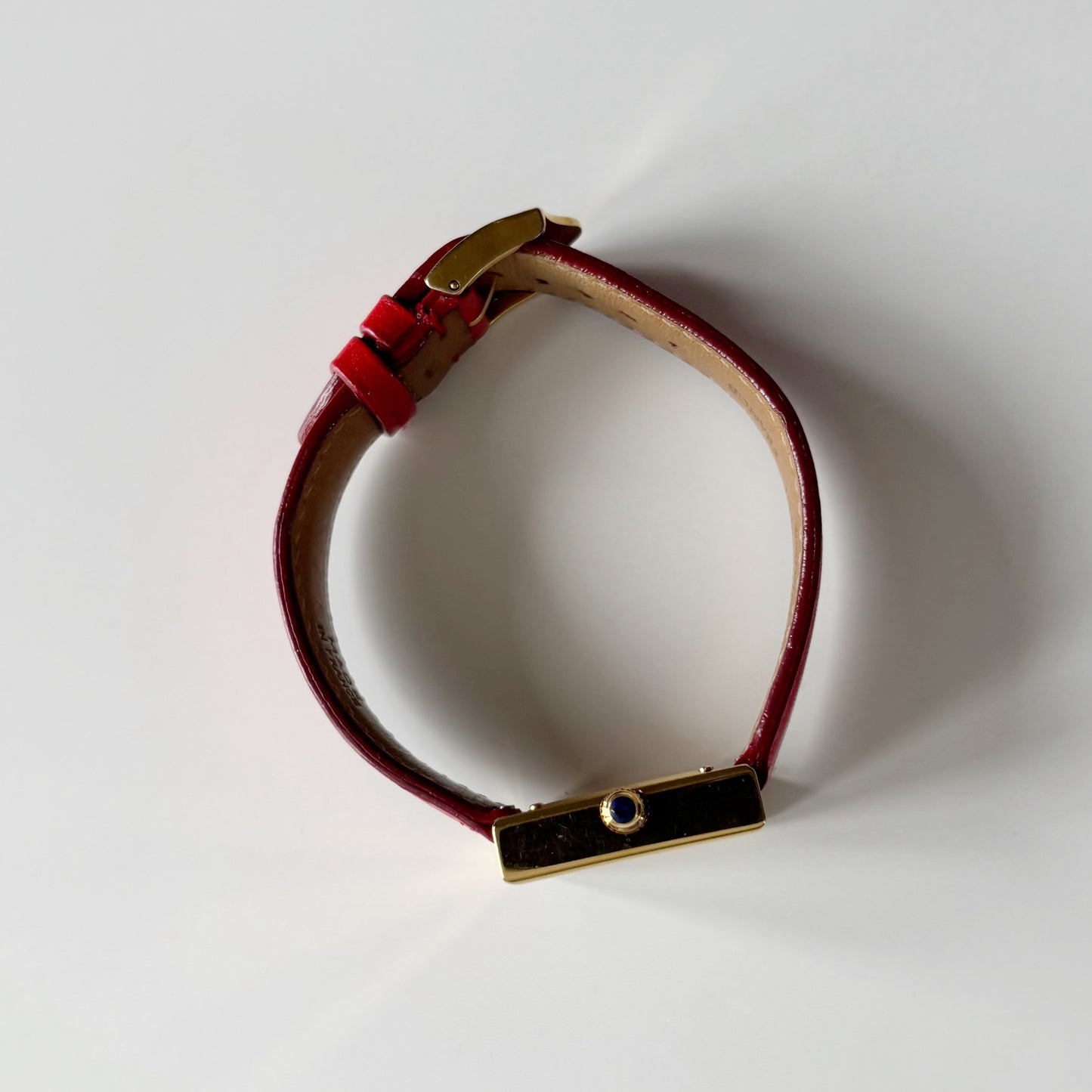 Yves Saint Laurent 1990s Square Dial Gold Plated Watch