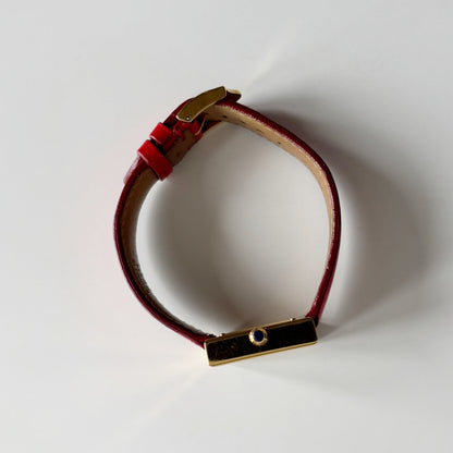 Yves Saint Laurent 1990s Square Dial Gold Plated Watch