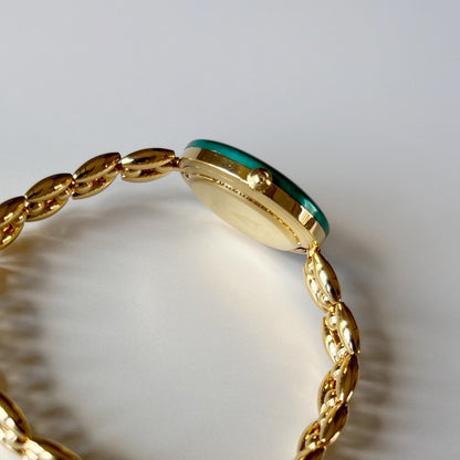 Gucci 1990s Interchangeable Bezel Gold Plated Rice Chain Watch with 6 bezels, case (166mm)