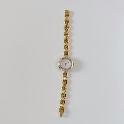 Gucci 1990s Interchangeable Bezel Gold Plated Watch with 6 bezels, case (165mm)