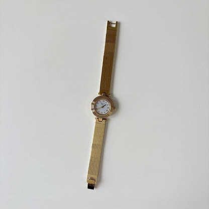 Dior 1990s Round Dial Gold Plated Watch