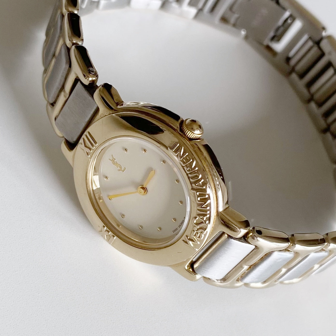 Yves Saint Laurent 1990s Two Tone Watch