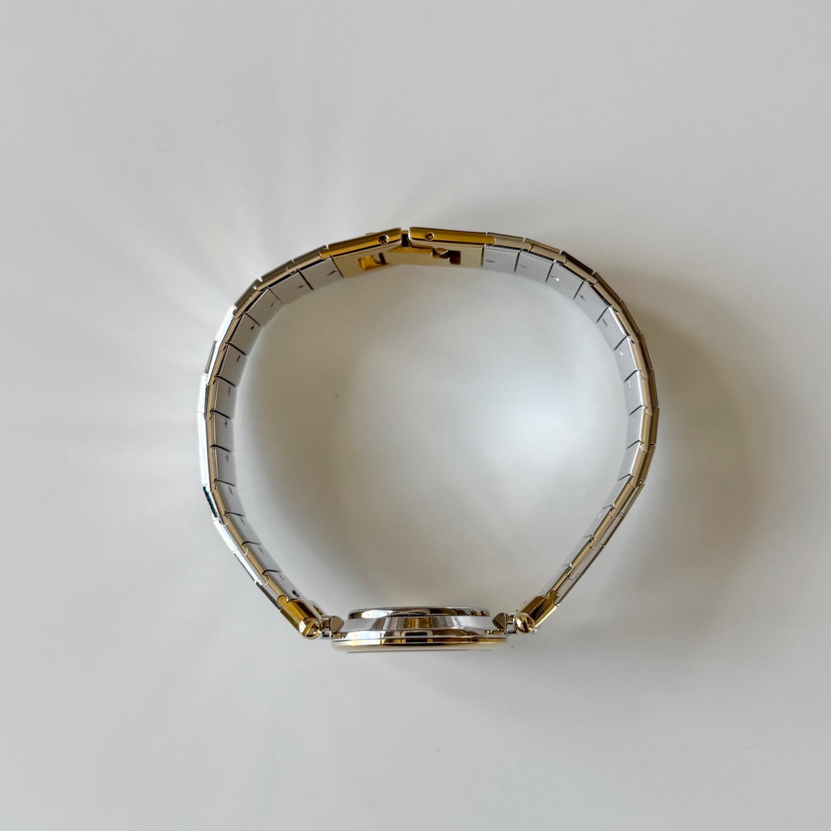 Dior 1990s Gold Round Dial Two Tone Gold Plated Watch