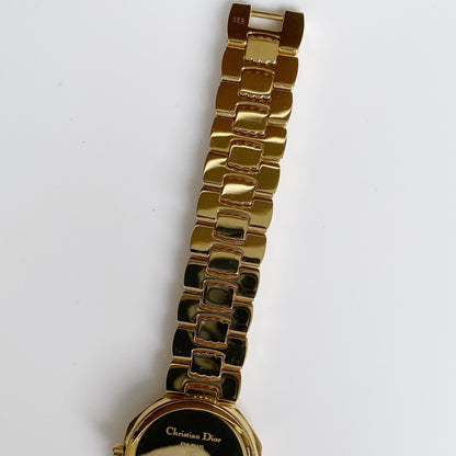 Dior 1990s Octagon Gold Plated Watch