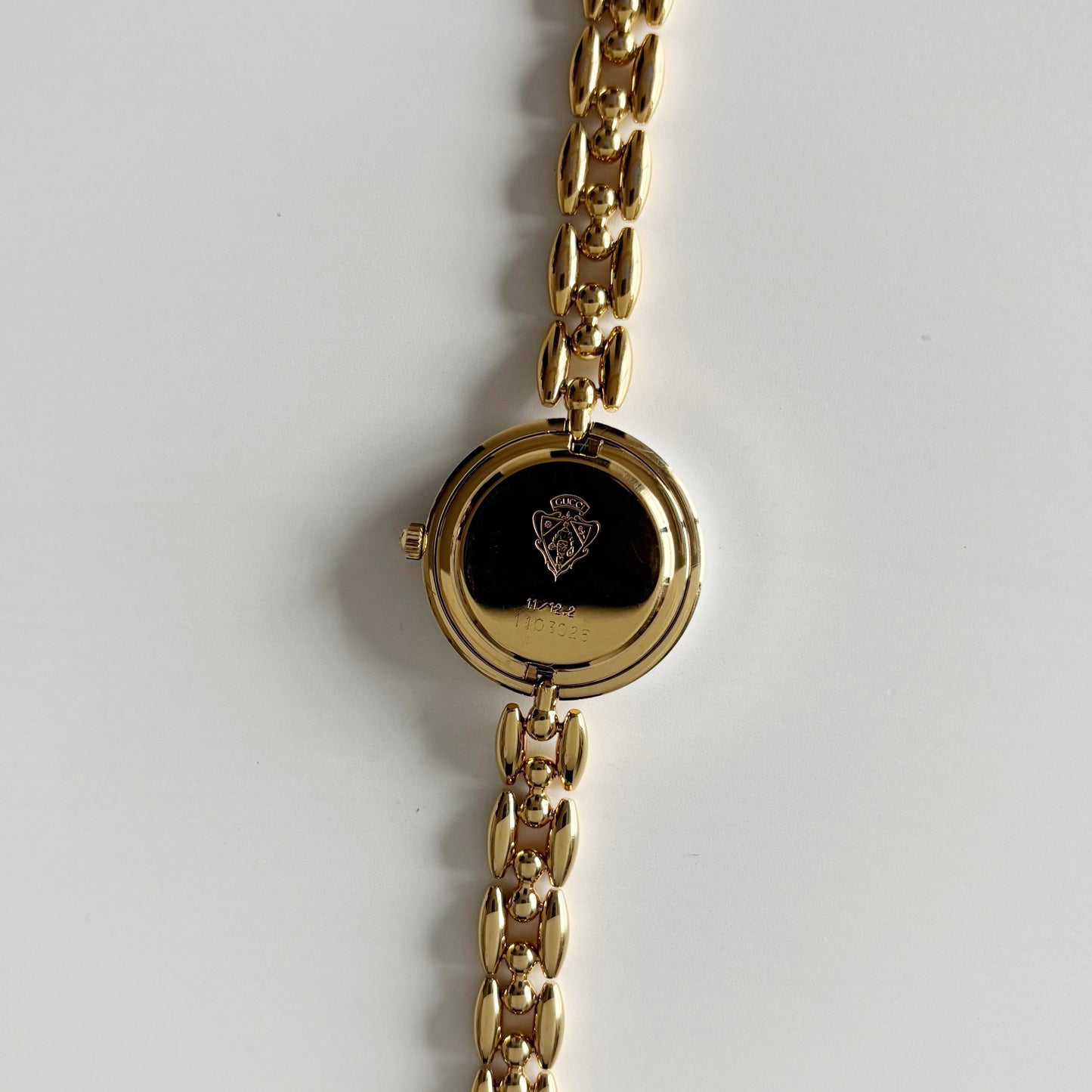 Gucci 1990s Interchangeable Bezel Gold Plated Watch with 6 bezels, case (160mm)
