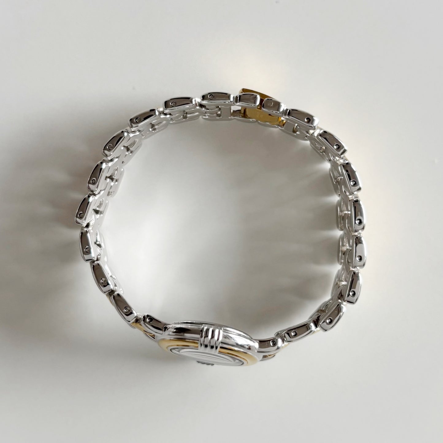 Yves Saint Laurent 1990s Round Dial Two Tone Watch