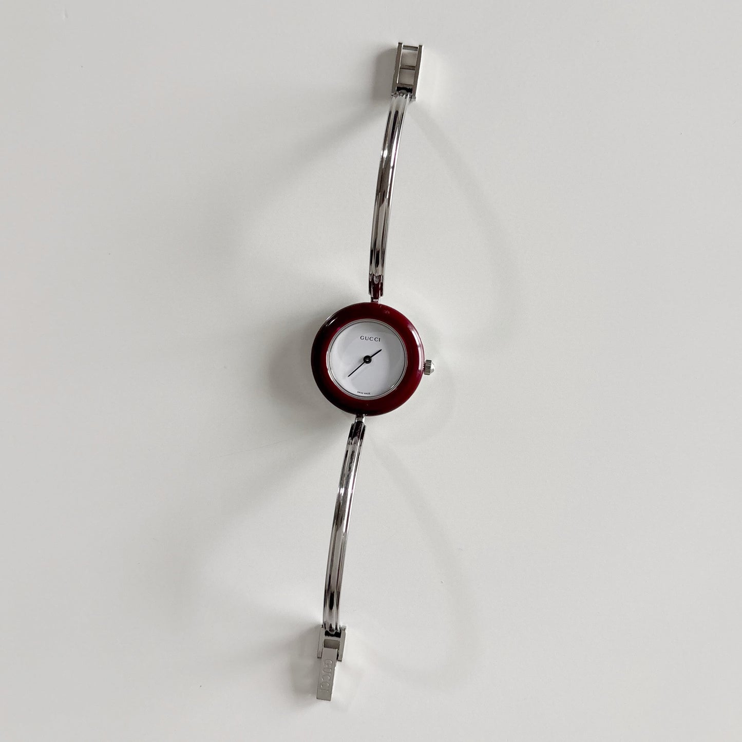 Gucci 1990s Interchangeable Bezel Stainless steel Bangle Watch with 12 bezels, case