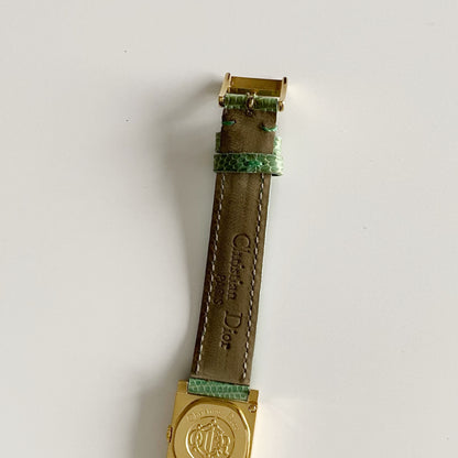 Dior Early 2000s La Parisienne Gold Plated Interchangeable Watch with 3 straps, case