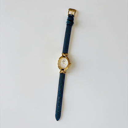 Fendi 1990s Interchangeable Strap Gold Plated Watch with 5 straps, case
