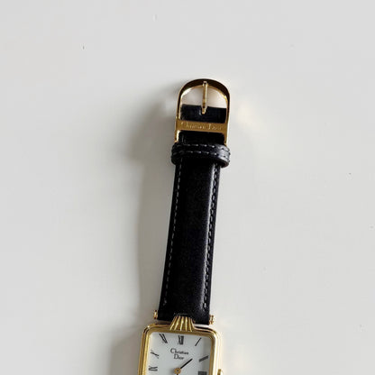 Dior 1990s Tank Gold Plated Watch (Large)