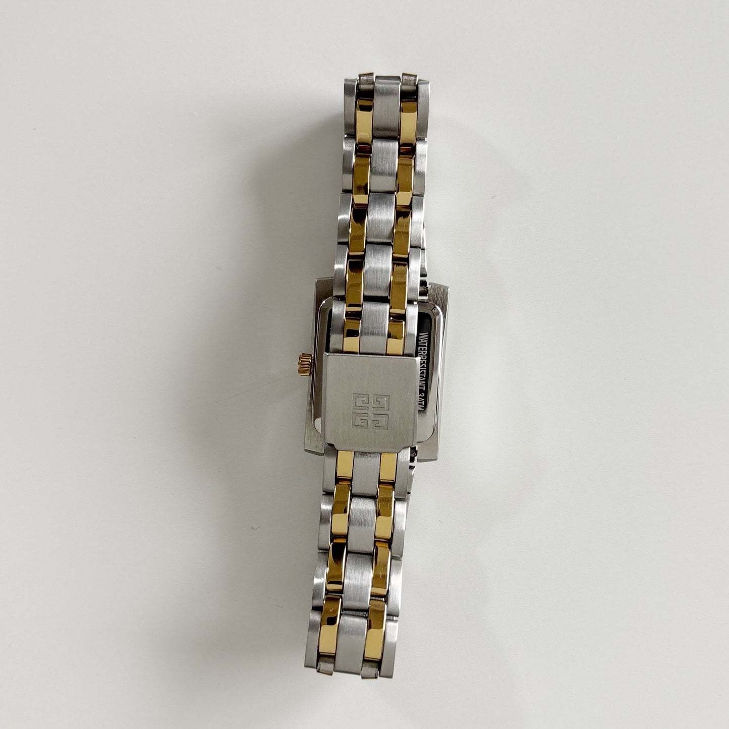 Givenchy 1990s Tank Two Tone Watch