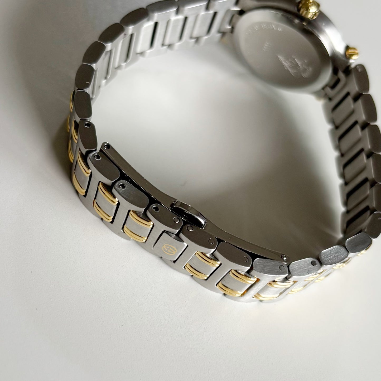 Gucci 1990s Date Round Dial Two Tone Watch