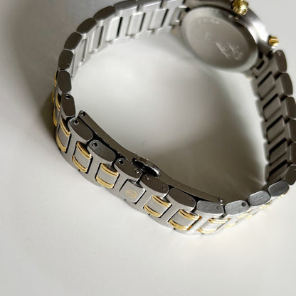 Gucci 1990s Date Round Dial Two Tone Watch