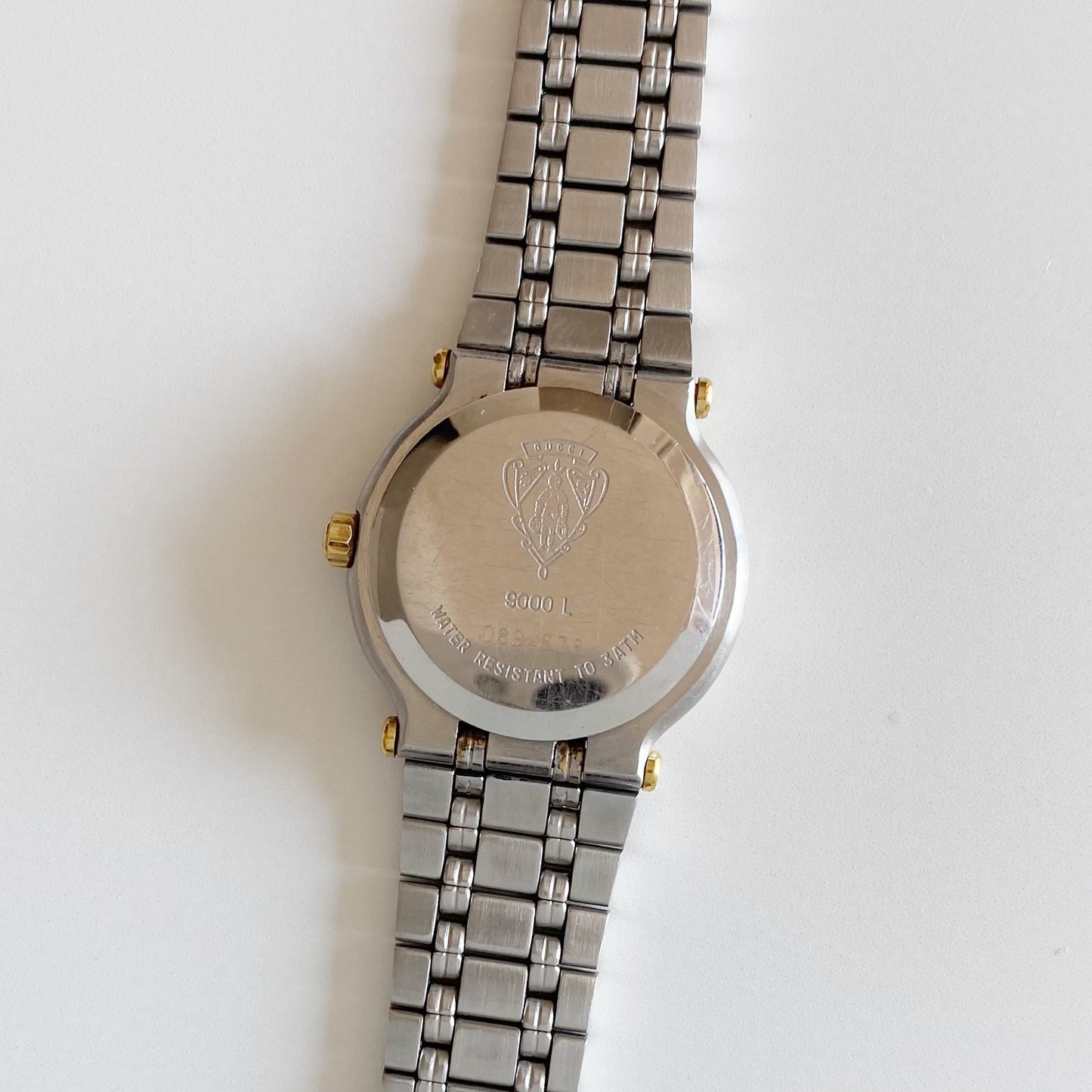 Gucci 1990s Date Round Dial Two Tone Watch