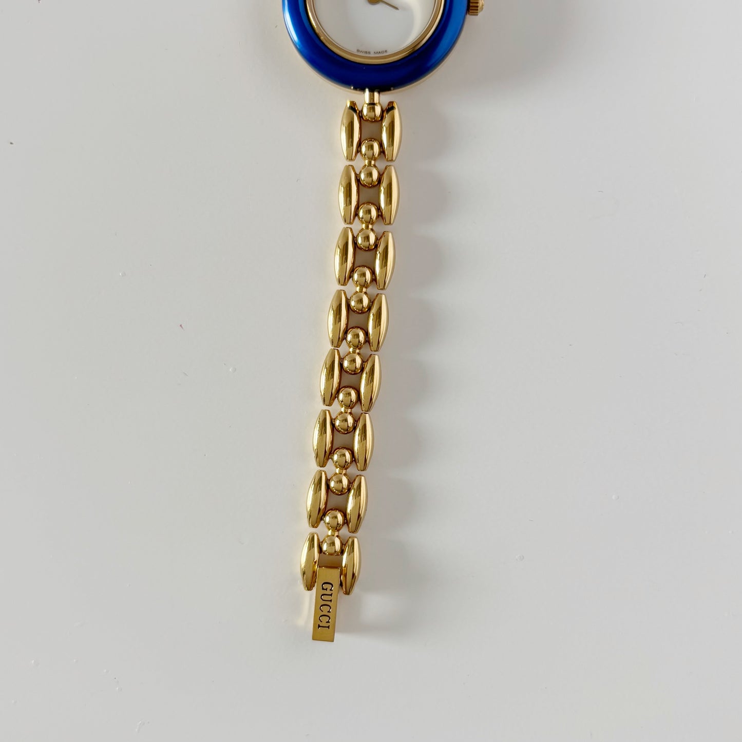 Gucci 1990s Interchangeable Bezel Gold Plated Watch with 6 bezels, case (160mm)