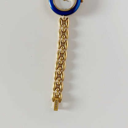 Gucci 1990s Interchangeable Bezel Gold Plated Watch with 6 bezels, case (160mm)