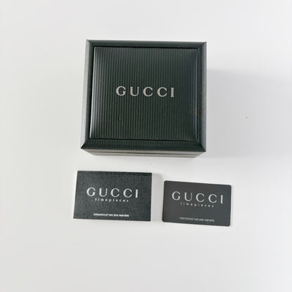 Gucci 1990s Square Dial Gold Plated Bangle Watch (Small)