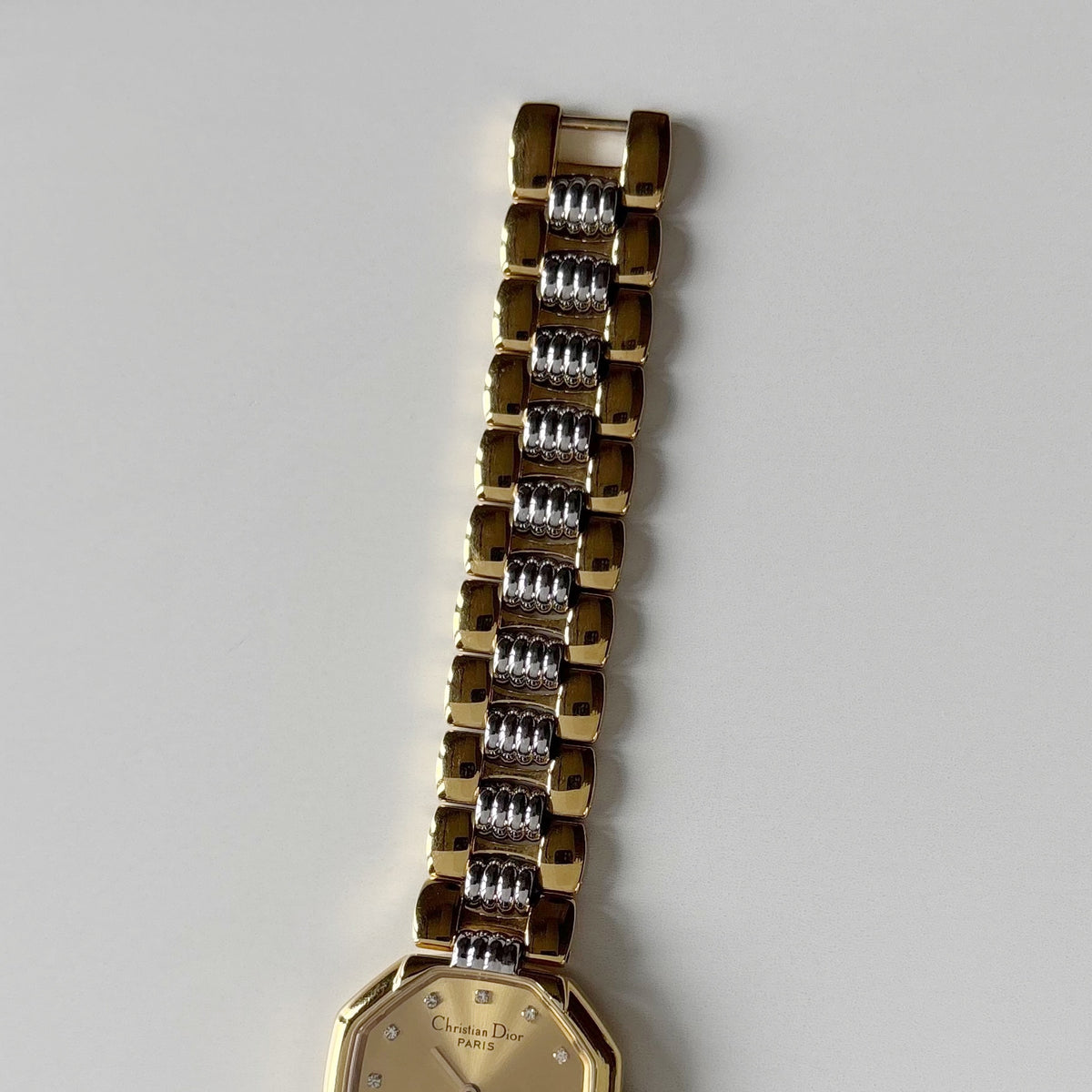 Dior 1990s Octagon Dial Two Tone Watch