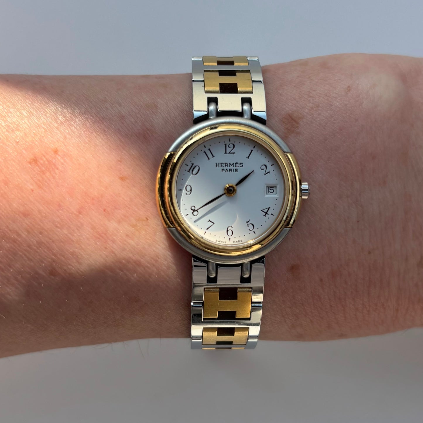 Hermes 1990s Windsor Two Tone Watch