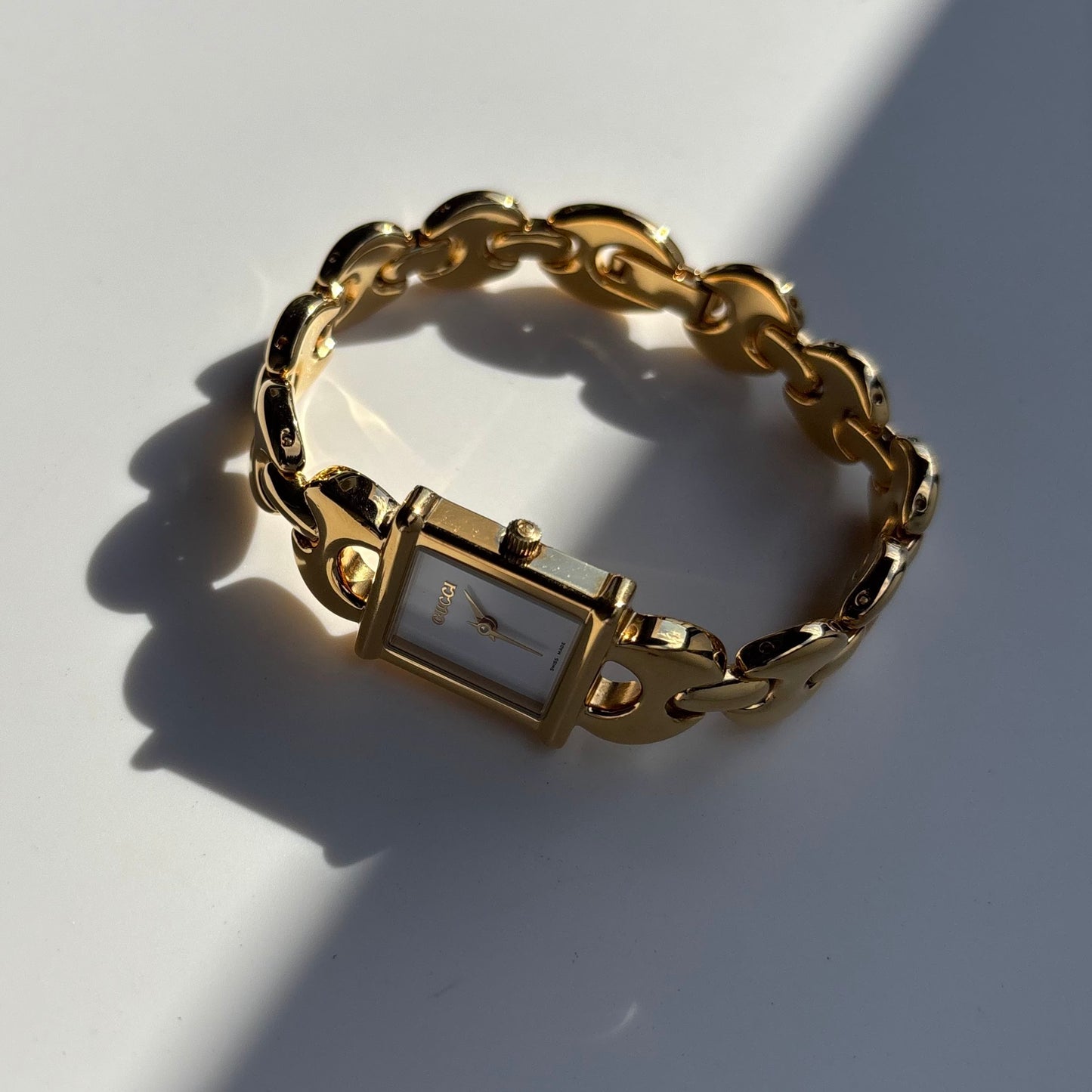 Gucci 1990s Interchangeable Strap Gold Plated Watch