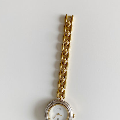 Gucci 1990s Interchangeable Bezel Gold Plated Watch with 6 bezels, case (167mm)
