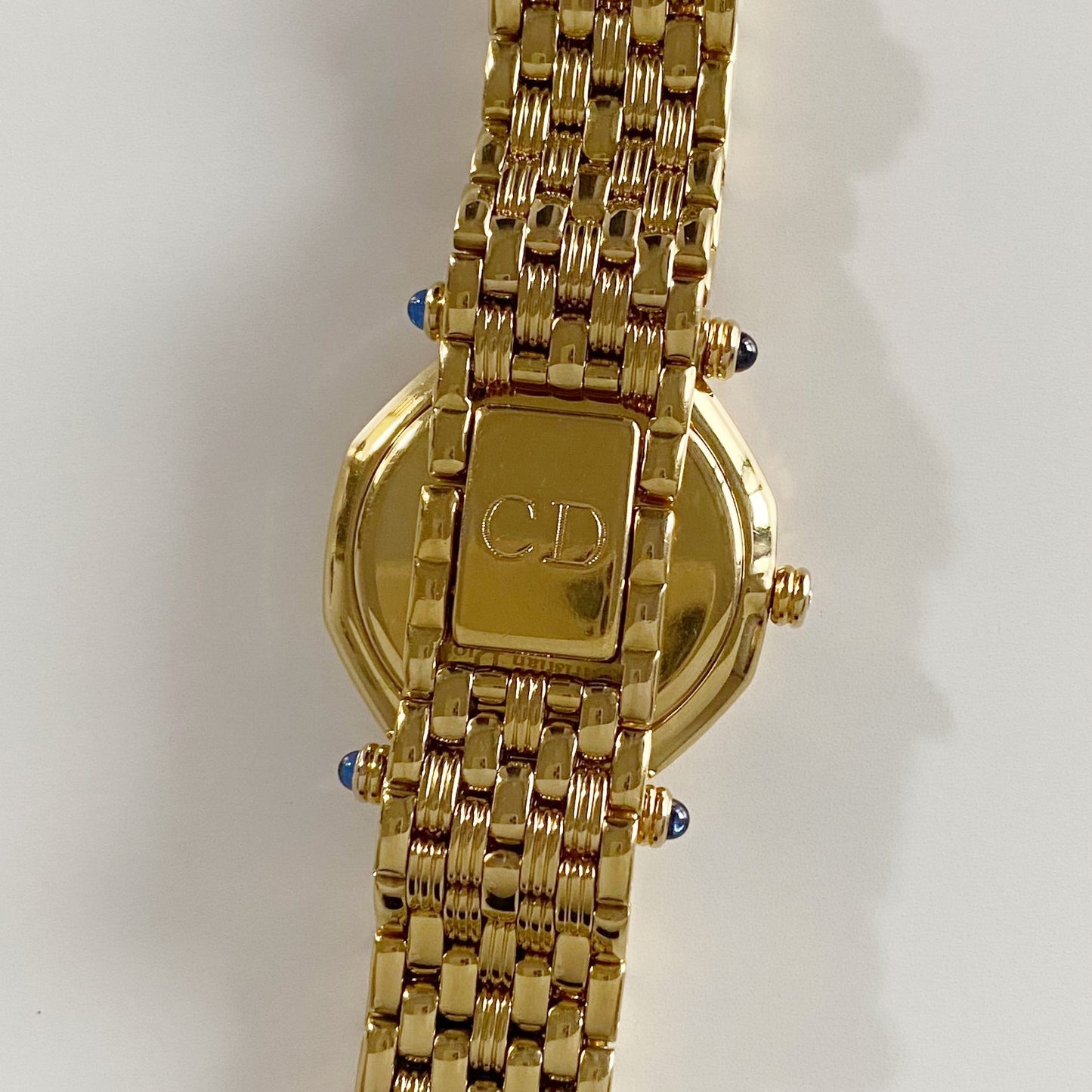Dior 1990s Octagon Gold Plated Watch