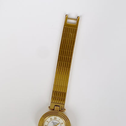 Dior 1990s Gold Plated Round Watch